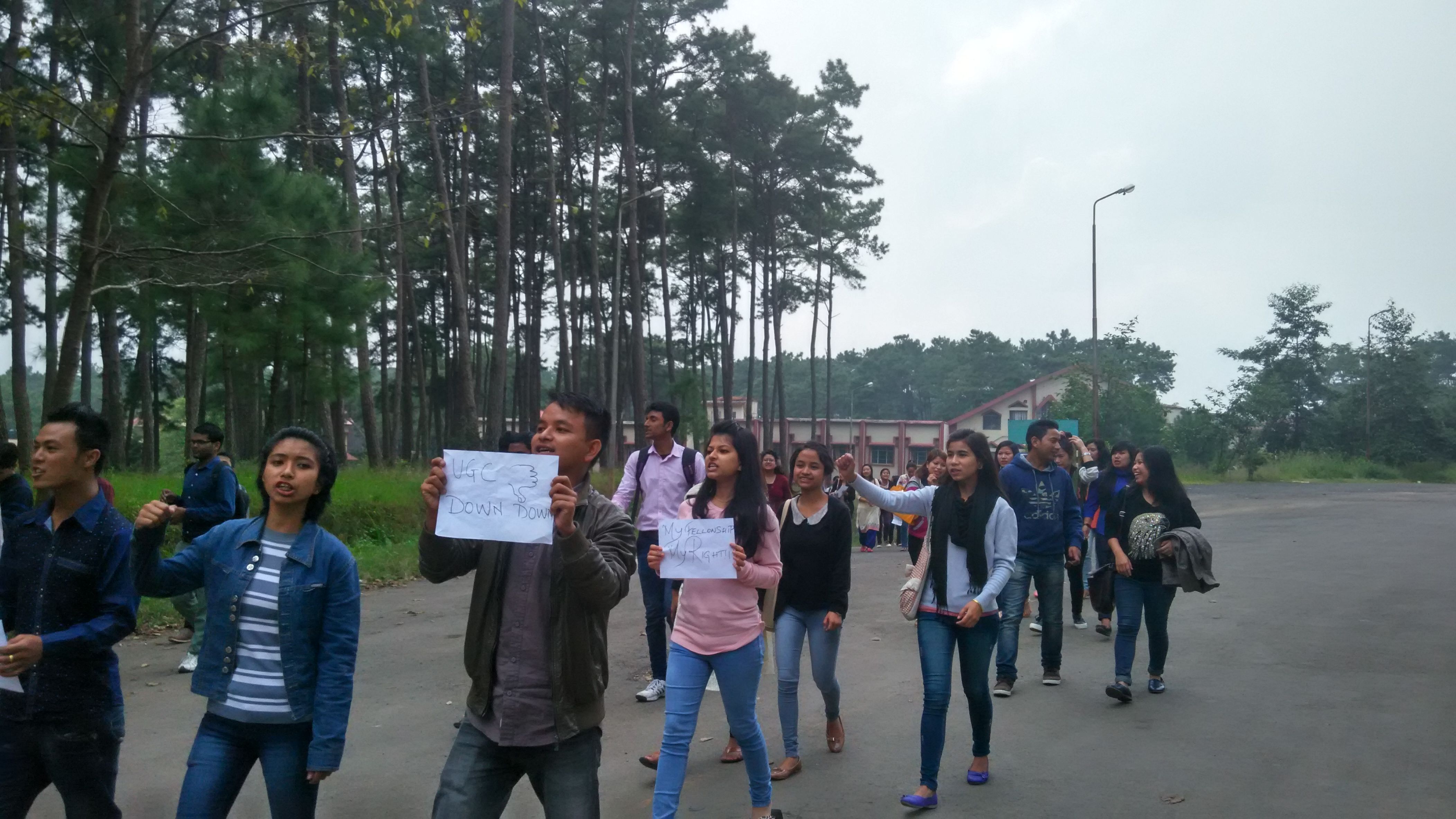 #OccupyUGC protests in NEHU, Shillong