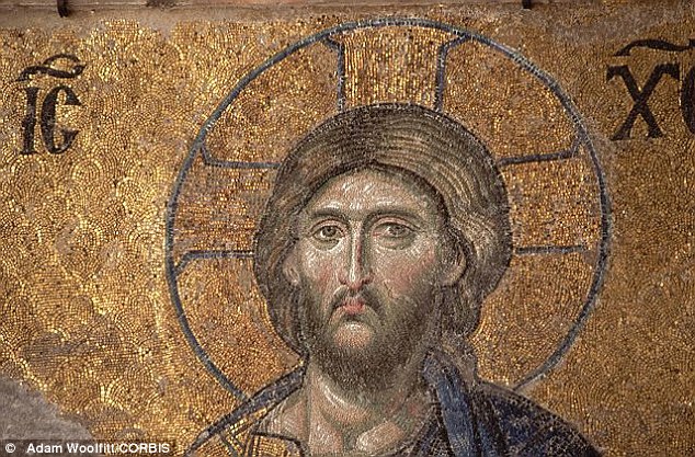 Jesus in his european blonde, blue eyed look