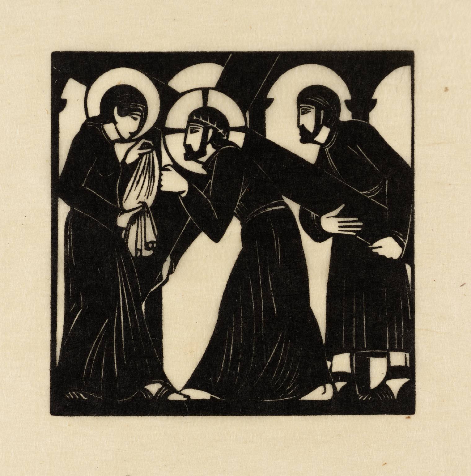 Jesus Meets Veronica 1917 Eric Gill 1882-1940 http://www.tate.org.uk/art/work/P08056