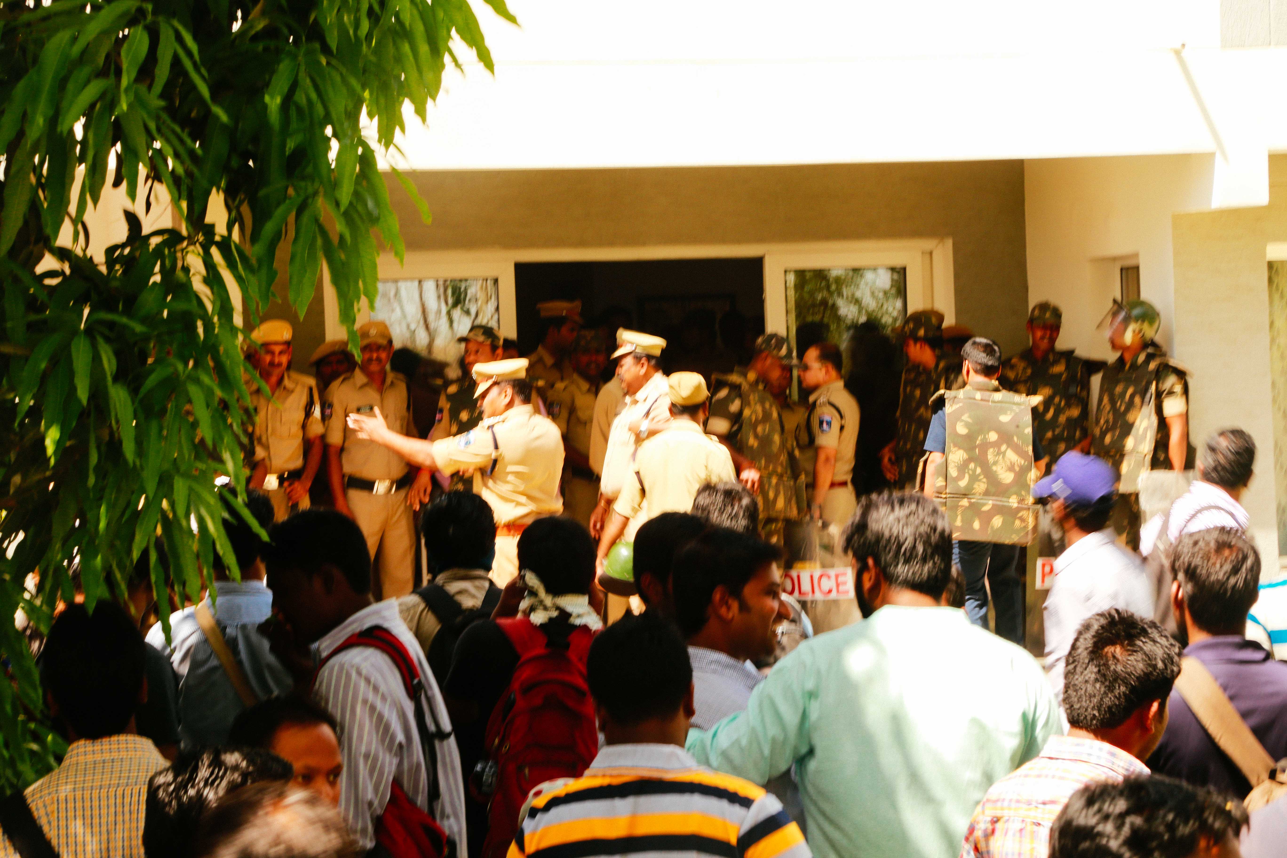Press allowed to enter in to the VC guest house