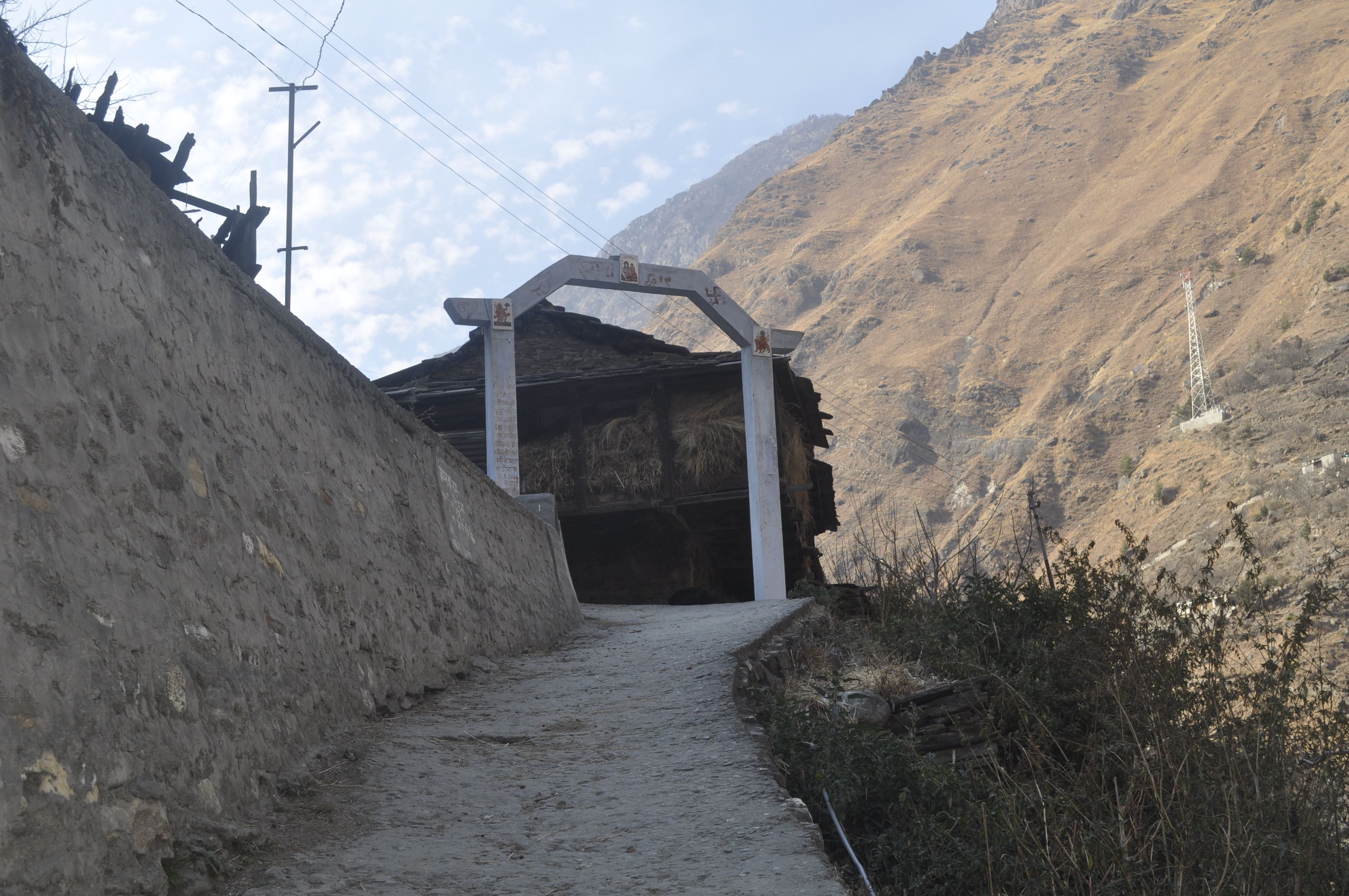 Memorial and entry point to Raini Village -- Nanda Devi Biosphere