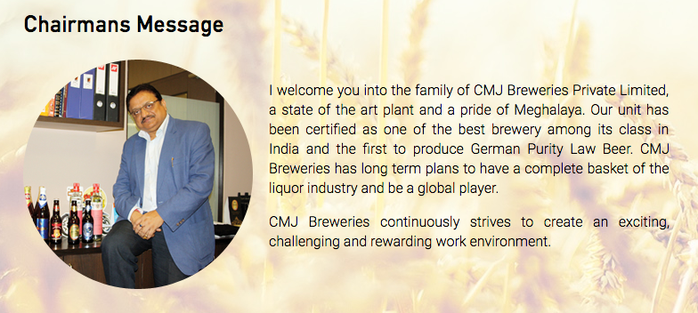 Rohit Jain - Screengrab from http://cmjbrewery.com/about-us.php