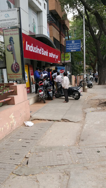 IndusInd Bank. The only private bank with a functioning ATM.